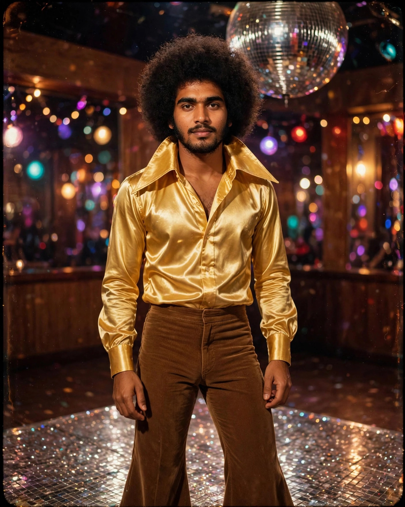 1970s disco portrait example output