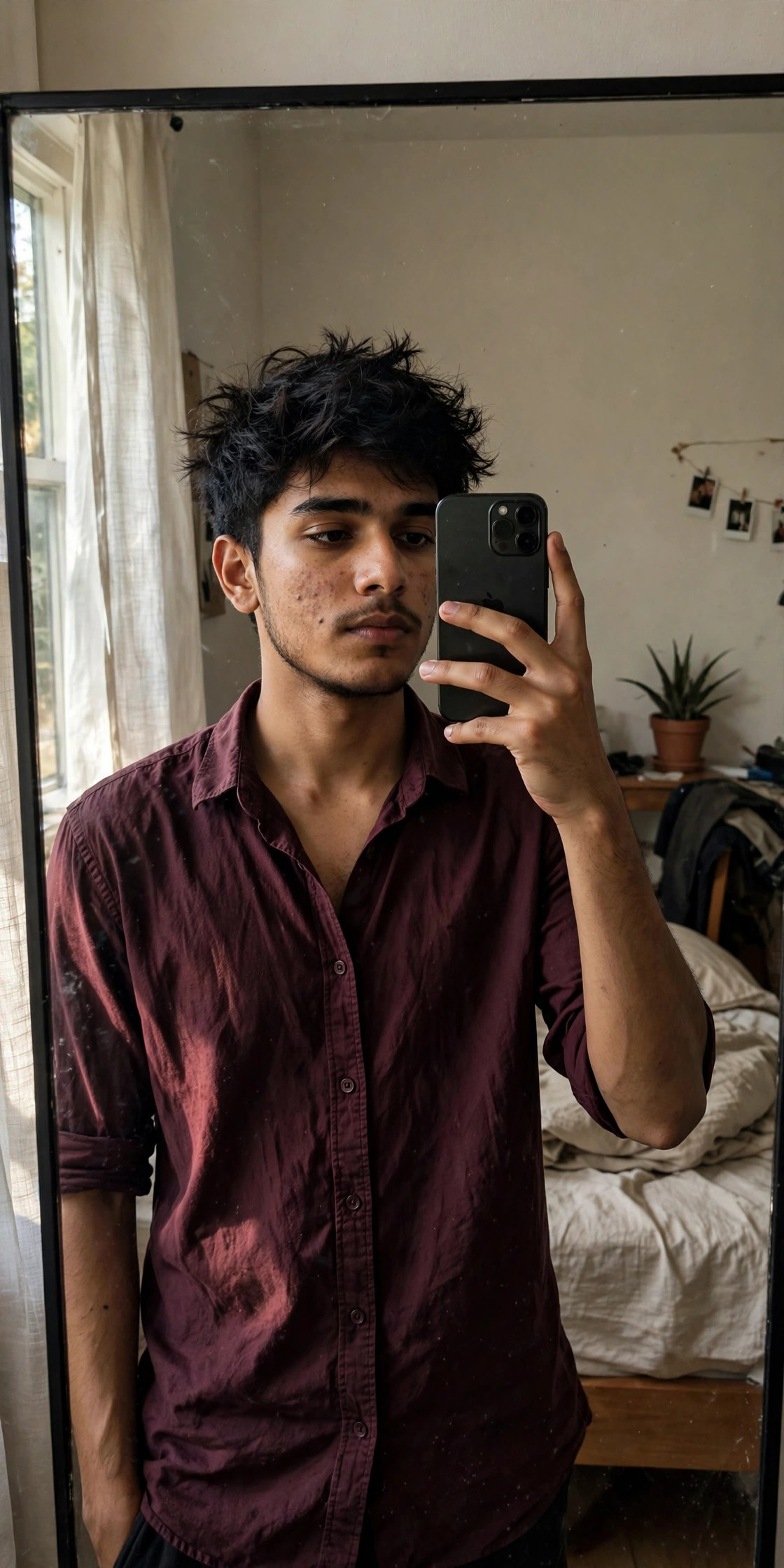 AI Mirror Selfie example
