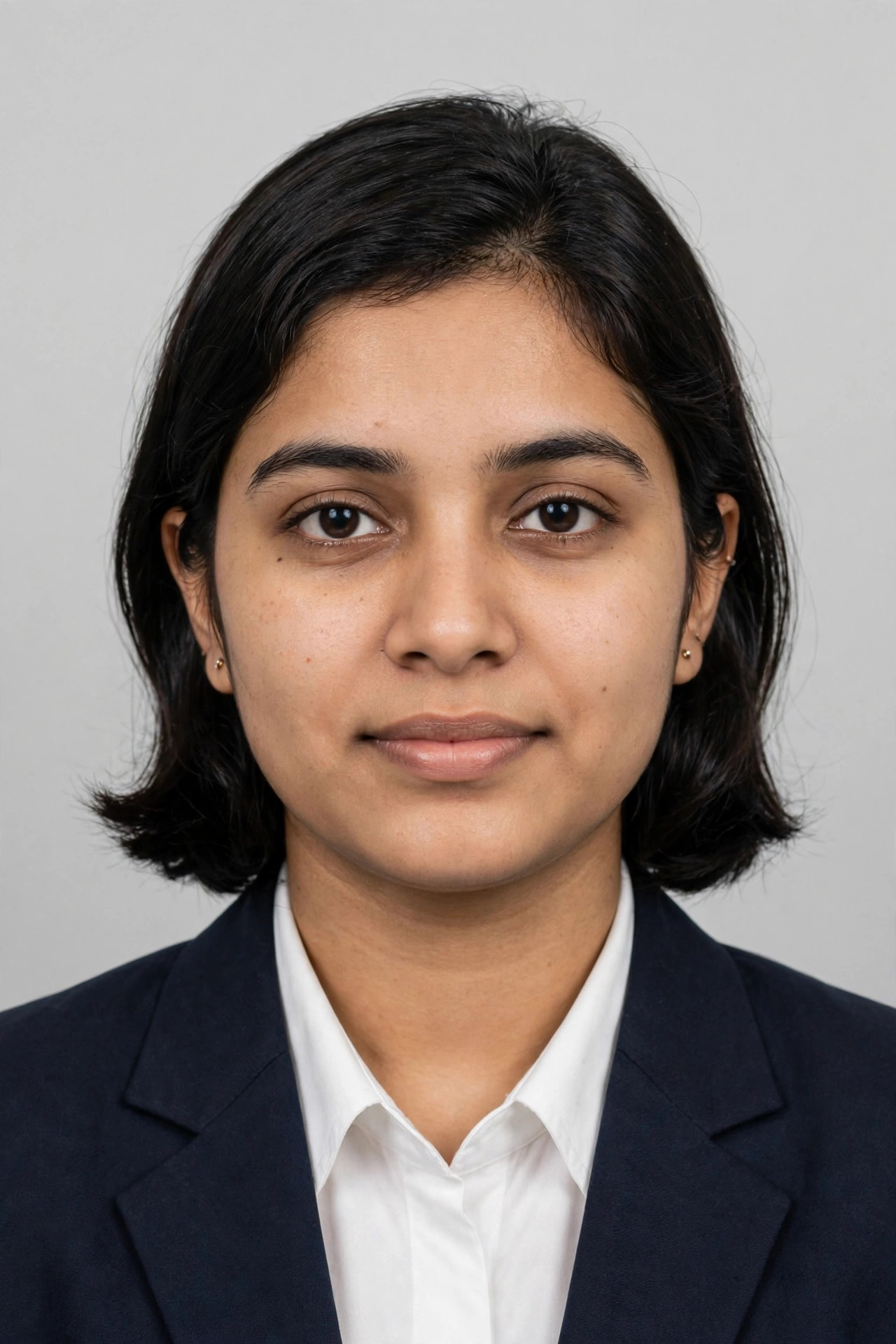 AI passport-style formal portrait example output