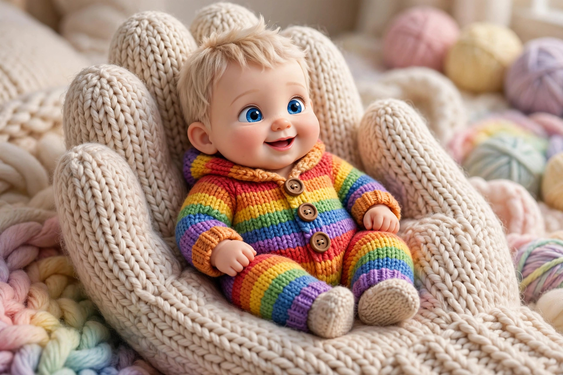 Baby Rainbow Woolen Video example