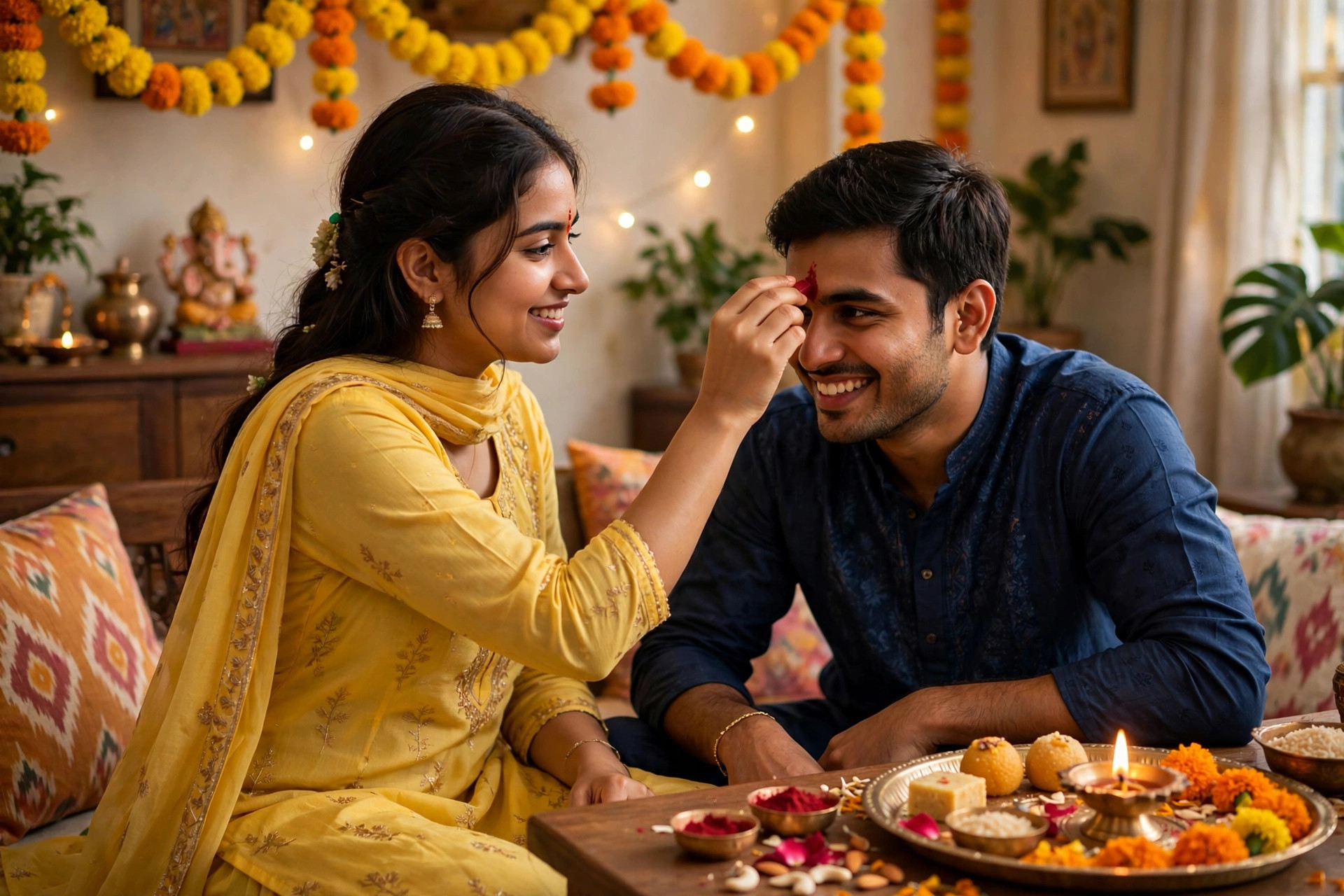 Bhai Dooj Sibling Photo example output