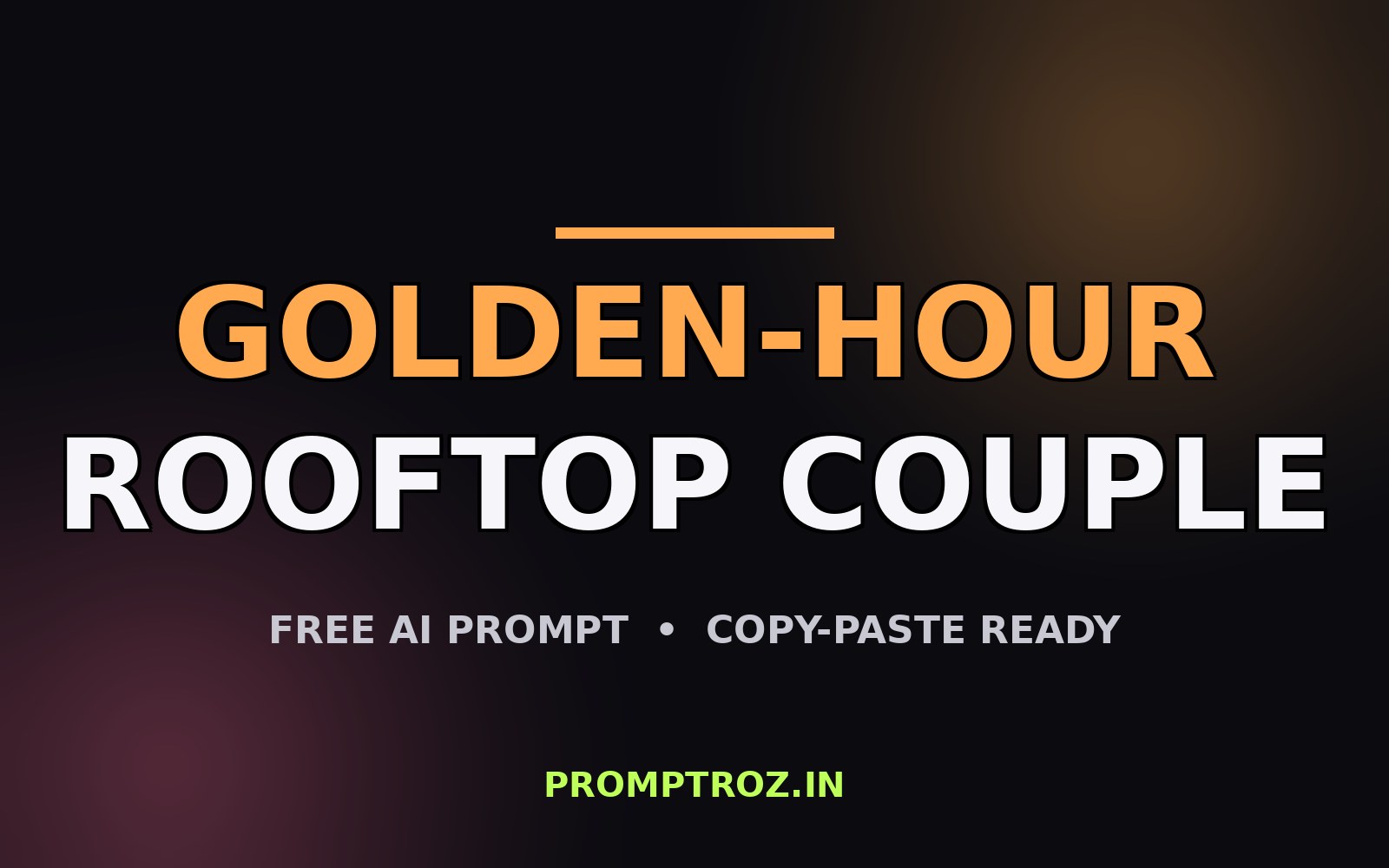 Couple Golden-Hour Rooftop example