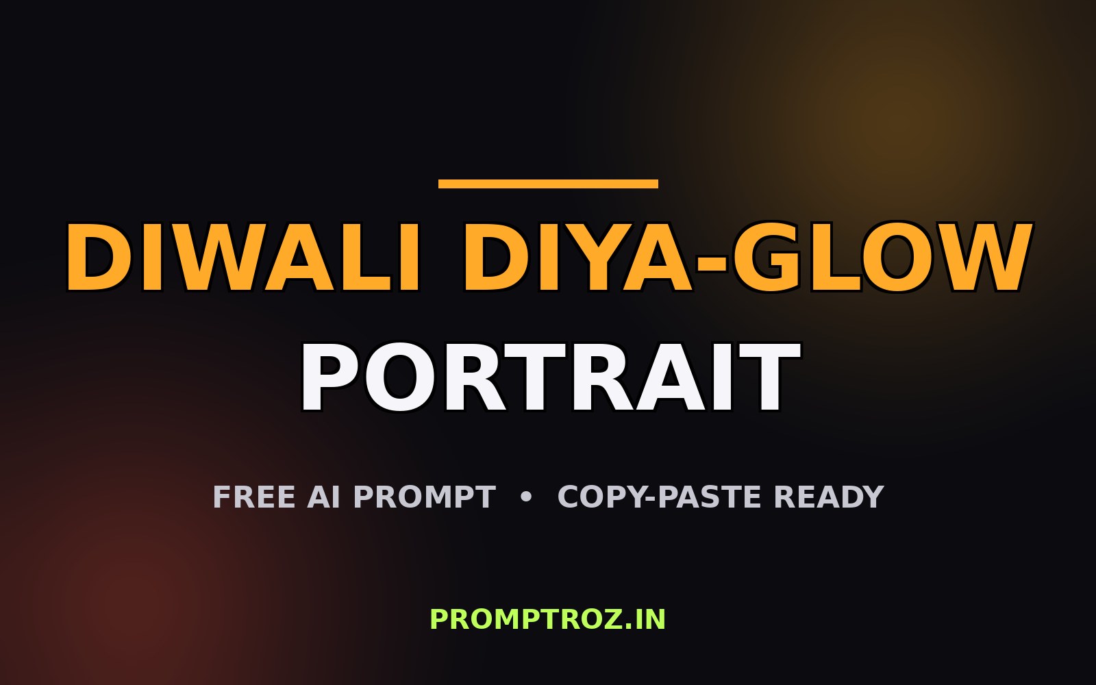 Diwali Diya-Glow Portrait example