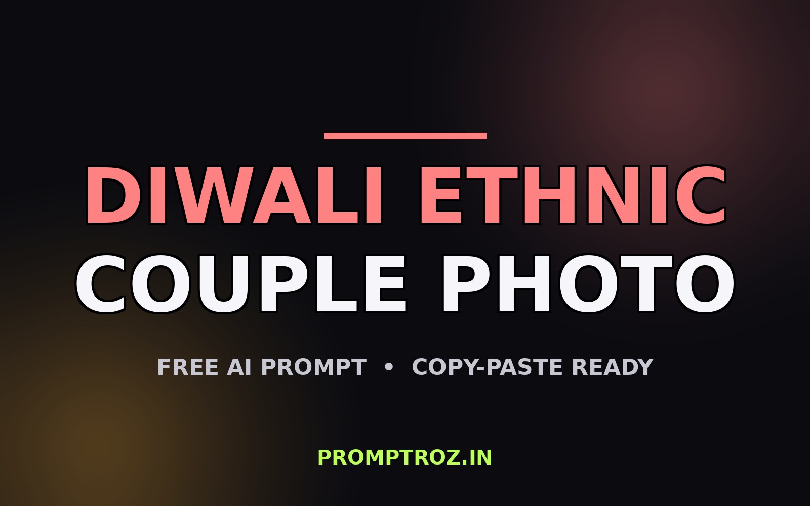 Diwali Ethnic Couple Photo — free AI prompt