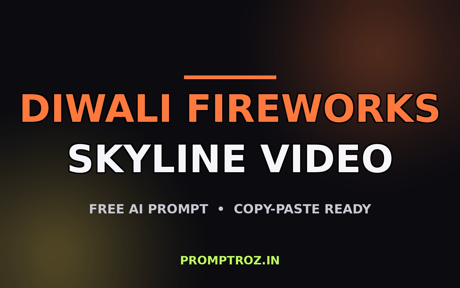 Diwali Fireworks Skyline Video example