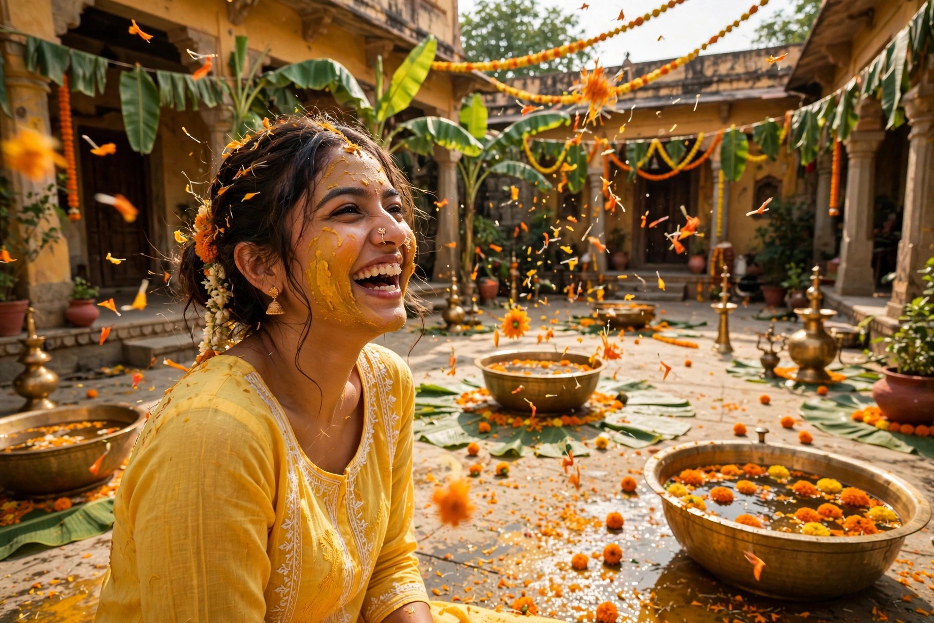 Haldi ceremony AI photo example output
