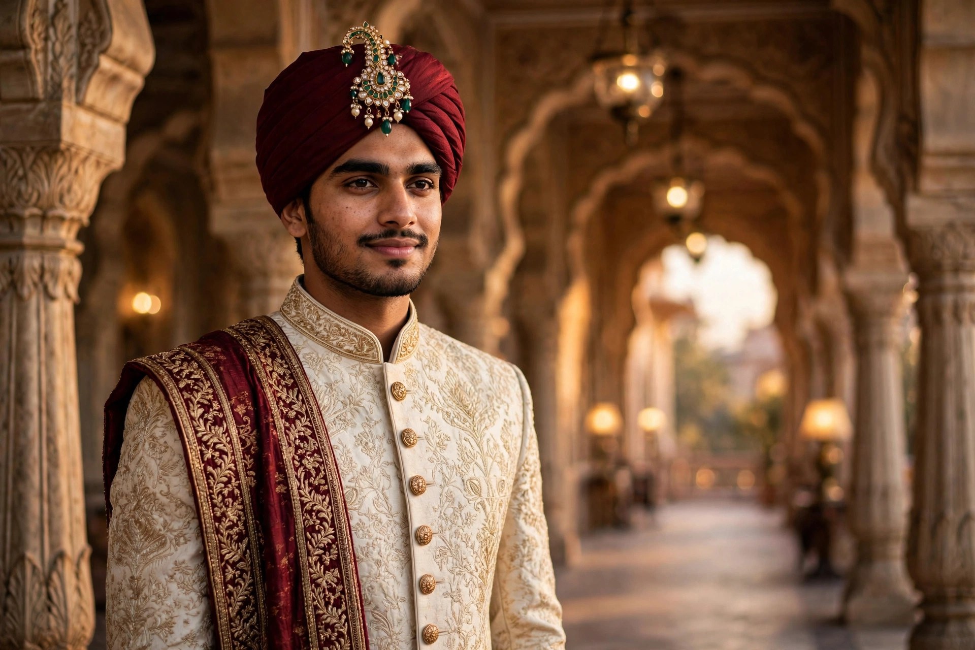 Indian Groom Solo Portrait example