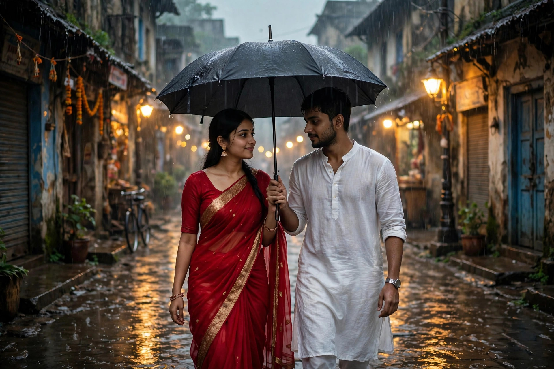 Monsoon Couple Rain Video example