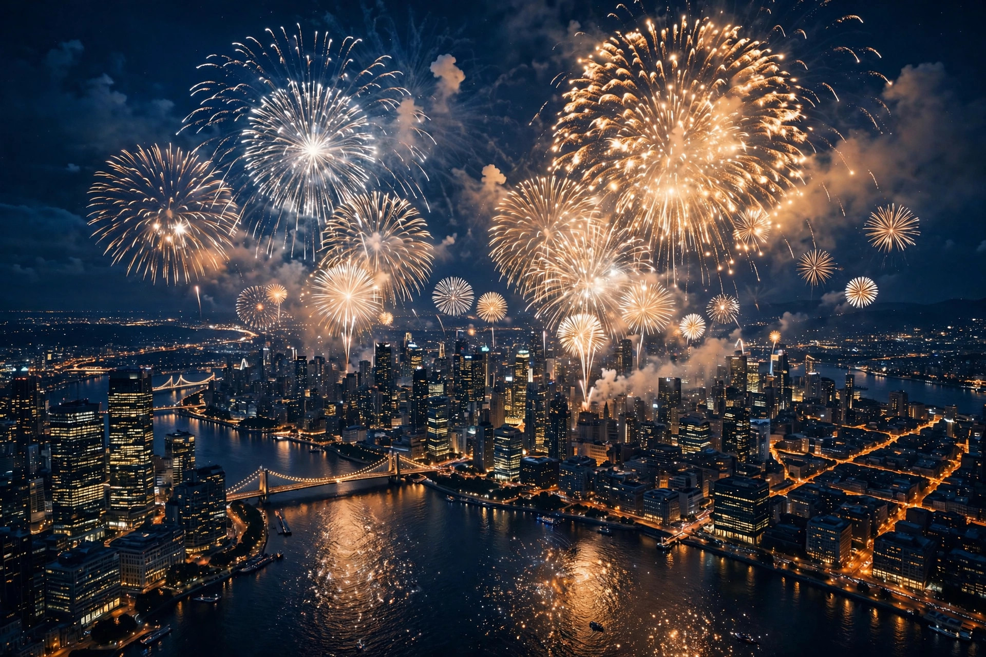 New Year Fireworks Video example