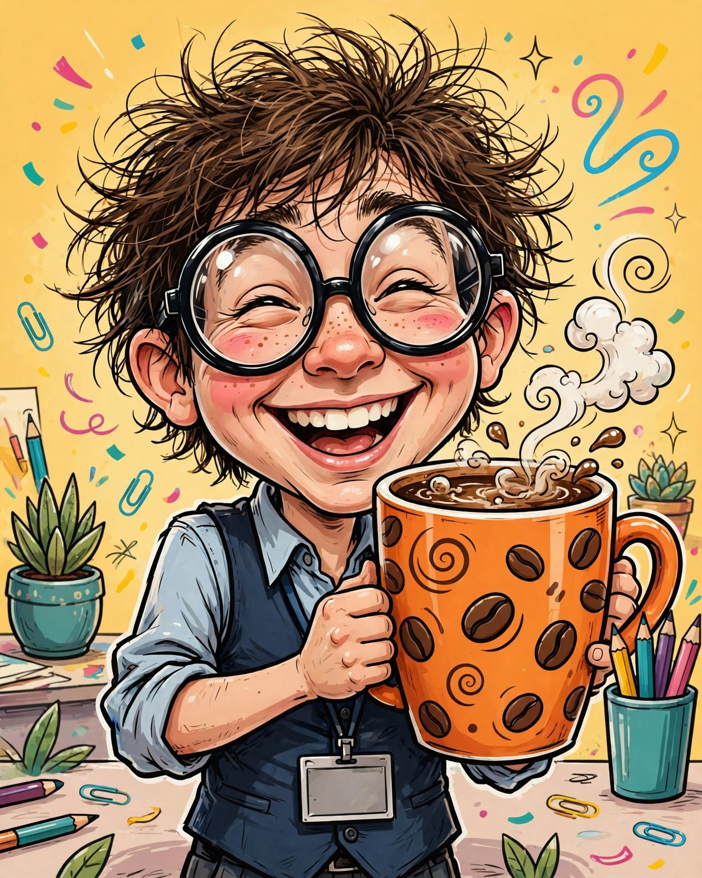 Roast me caricature example output