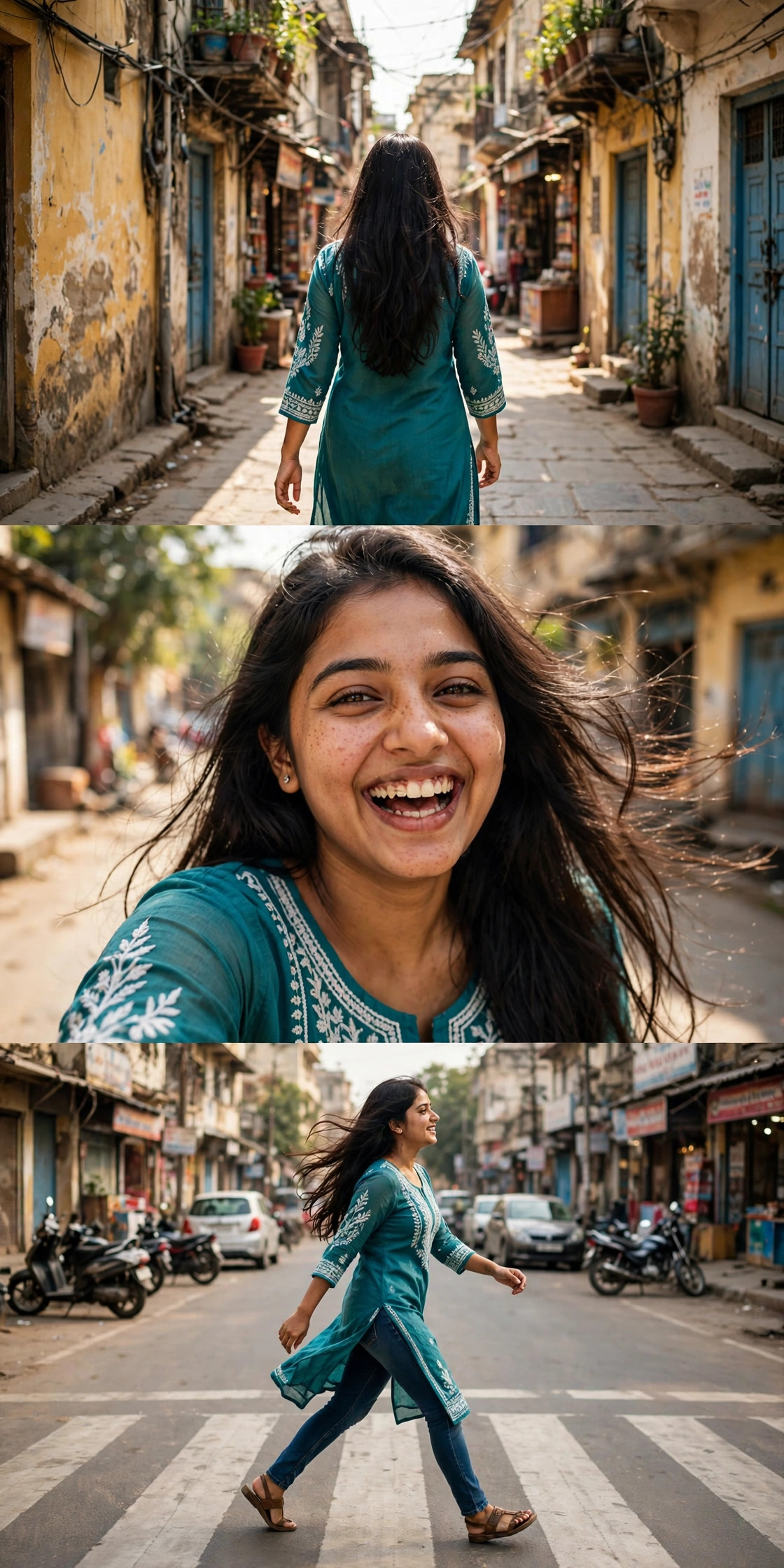 Candid triptych photo strip example output